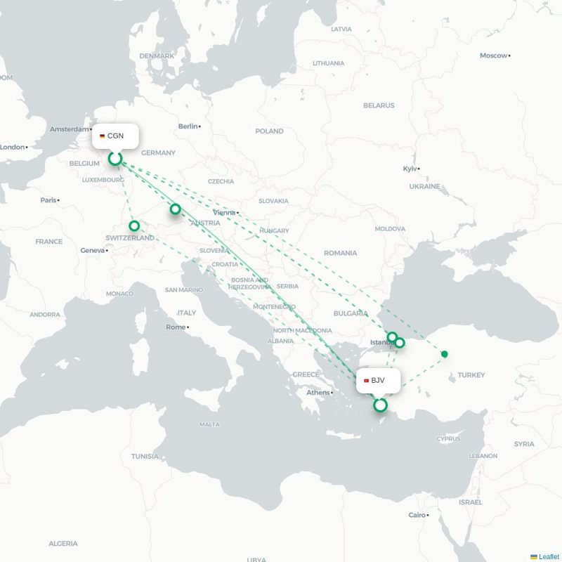 CGN - BJV route map