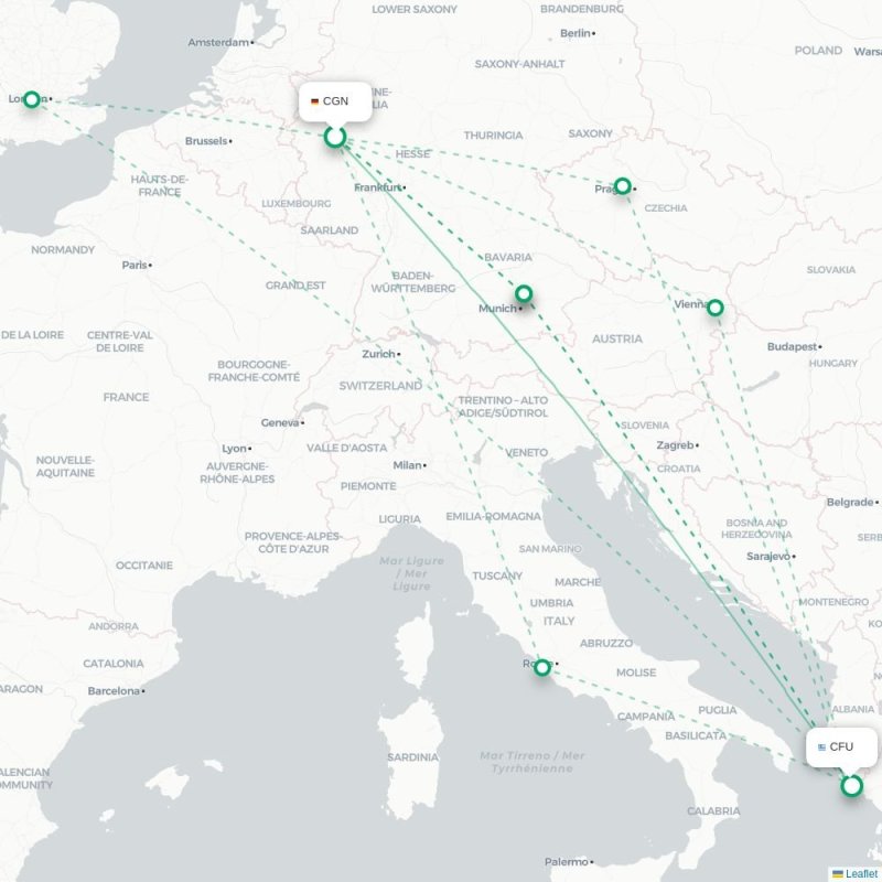 CGN - CFU route map