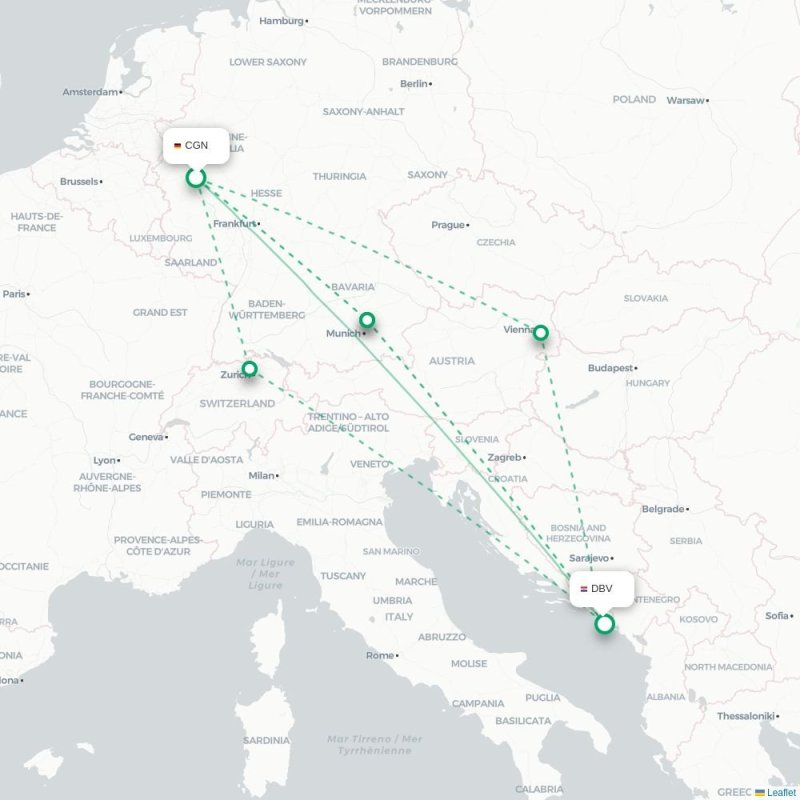CGN - DBV route map