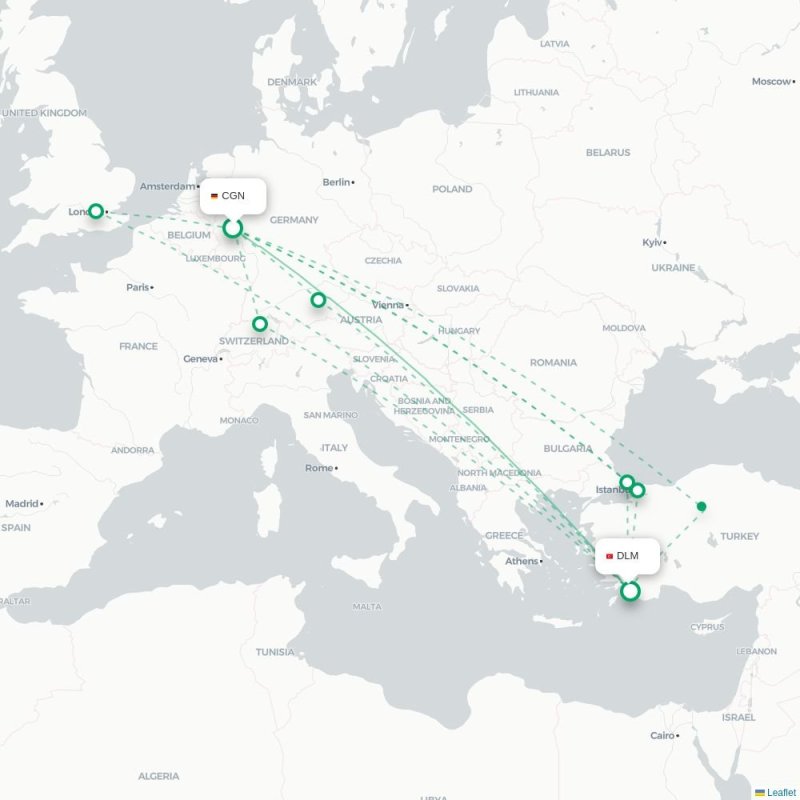 CGN - DLM route map