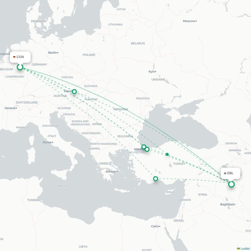 CGN - EBL route map