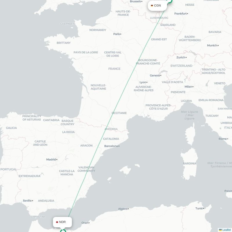 CGN - NDR route map