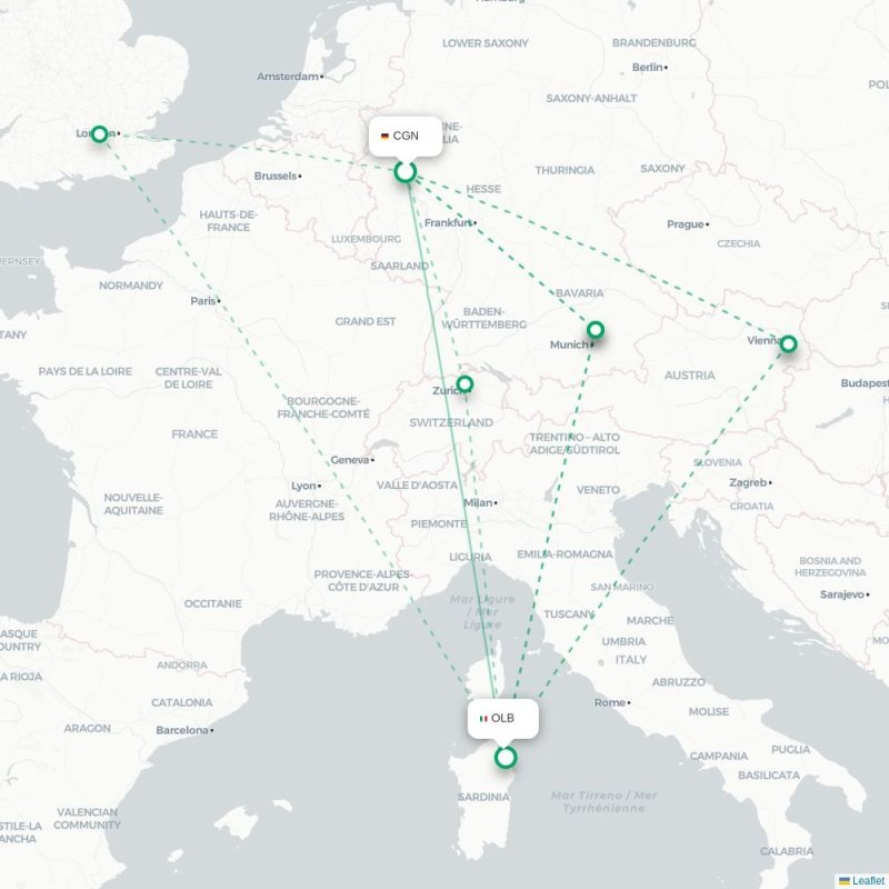 CGN - OLB route map