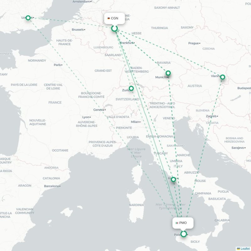 CGN - PMO route map