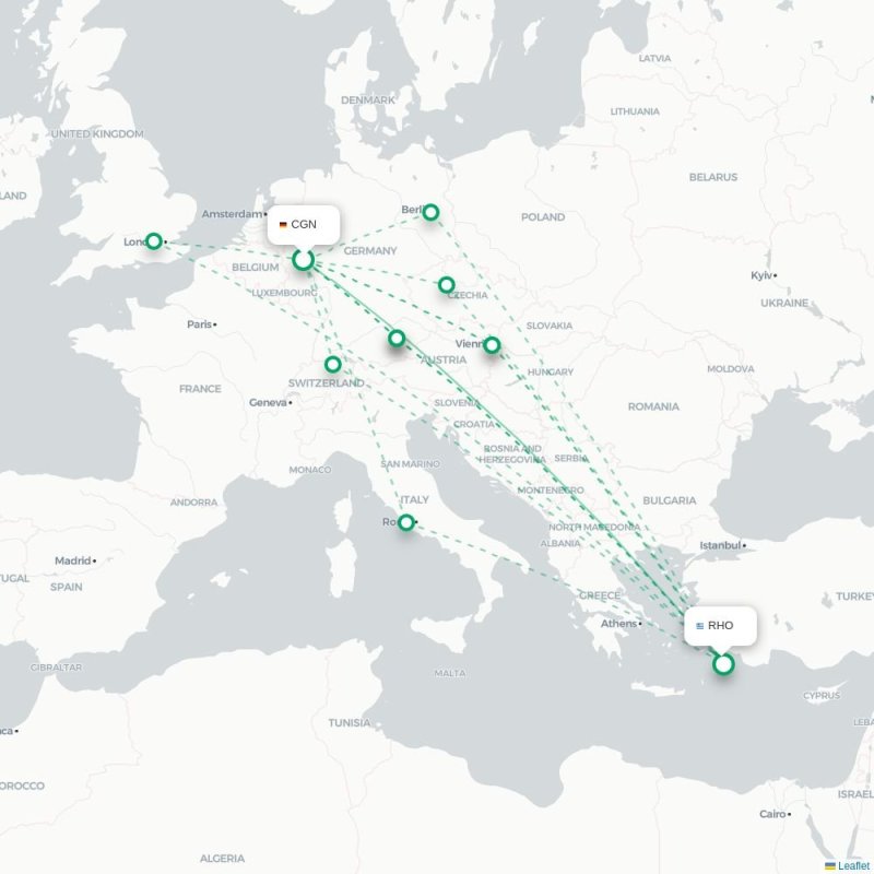 CGN - RHO route map