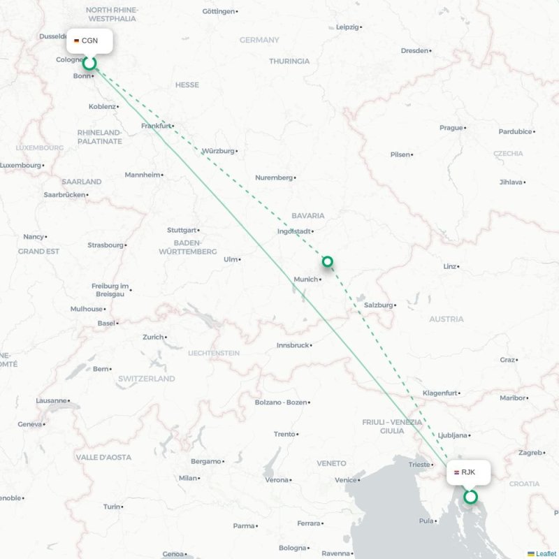 CGN - RJK route map