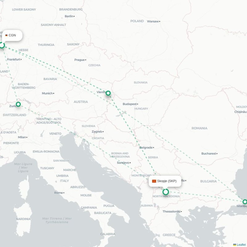 CGN - SKP route map