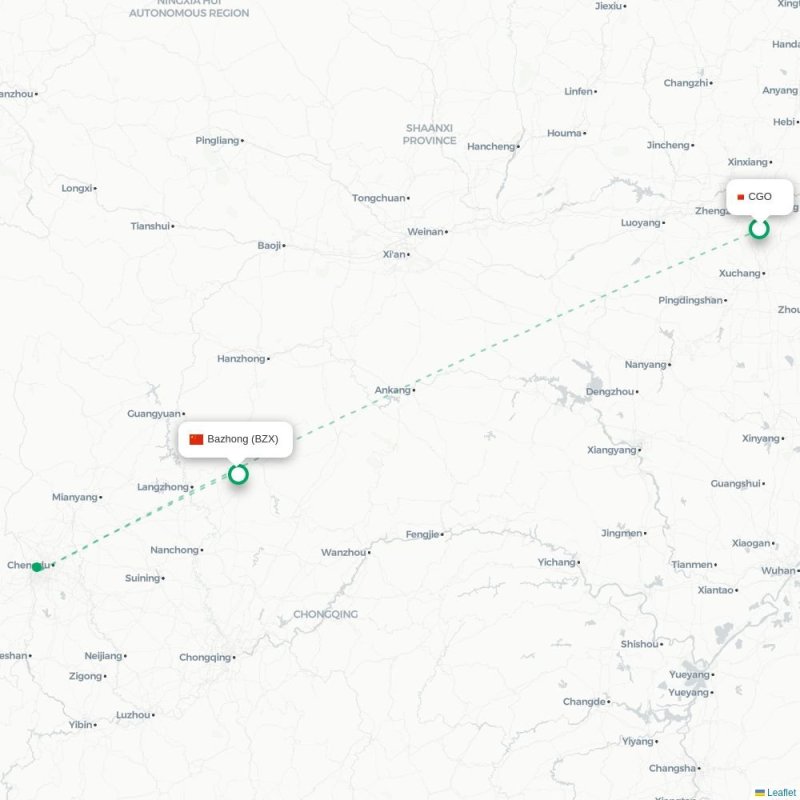 CGO - BZX route map