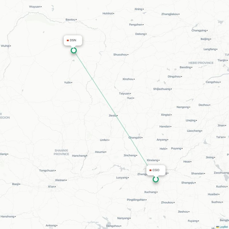 CGO - DSN route map