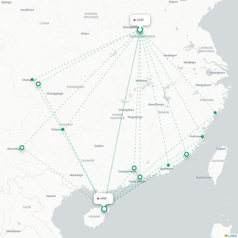 CGO - HAK route map