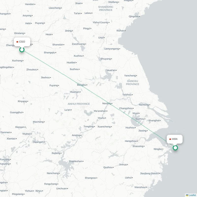 CGO - HSN route map