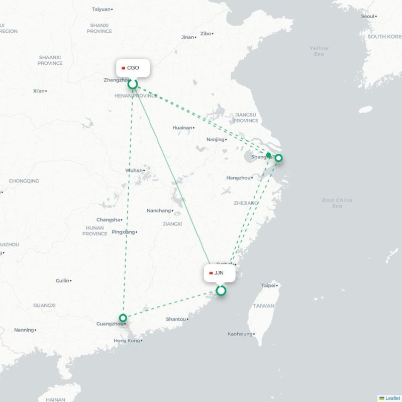 CGO - JJN route map