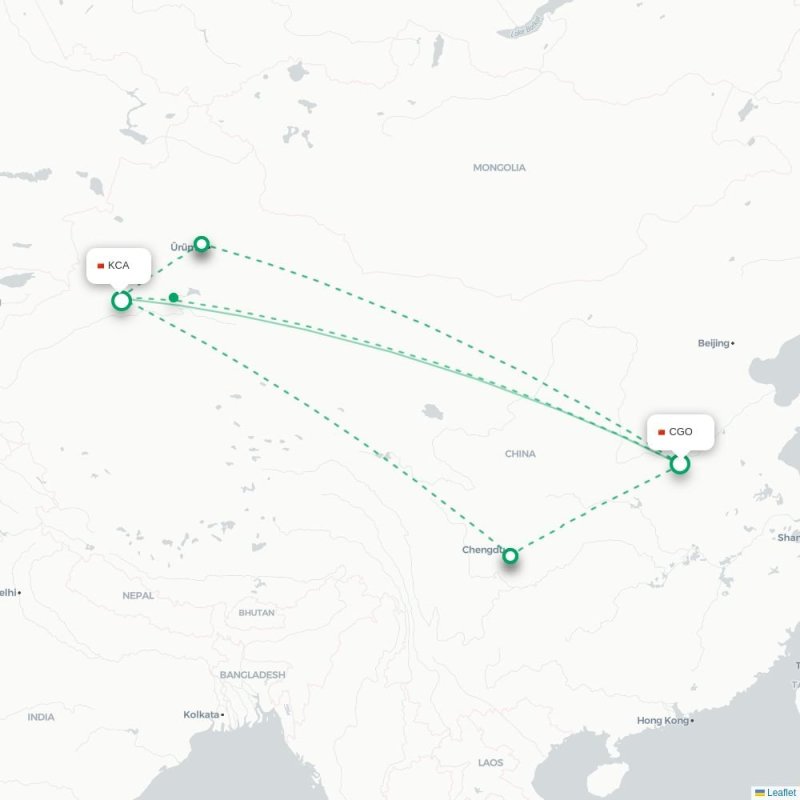 CGO - KCA route map