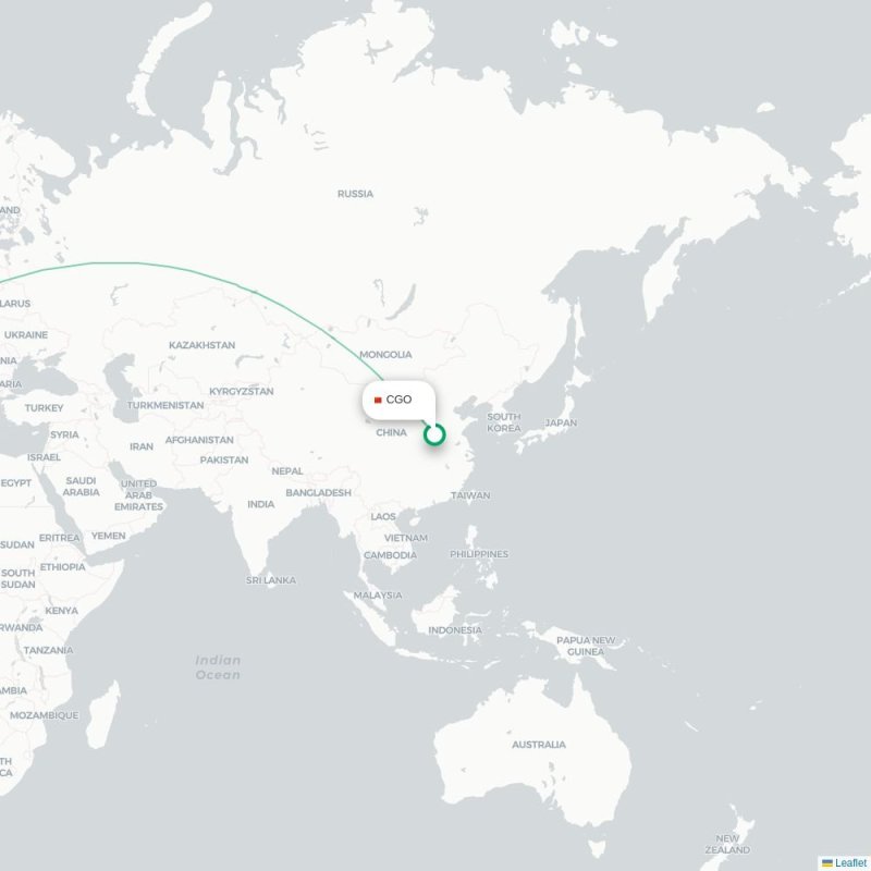 CGO - LUX route map