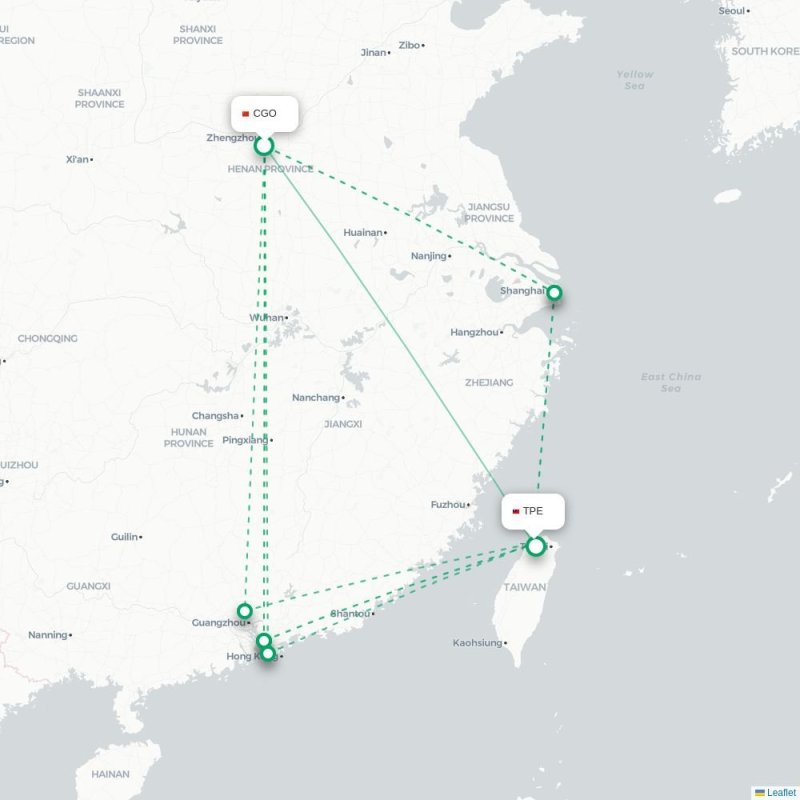 CGO - TPE route map