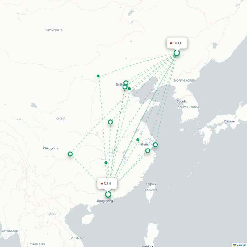 CGQ - CAN route map