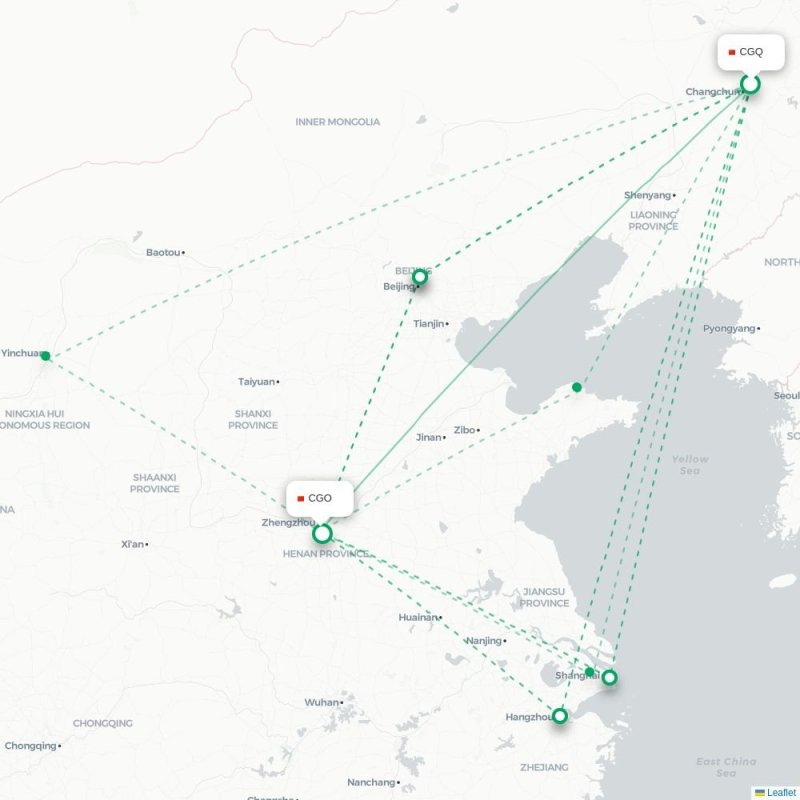 CGQ - CGO route map