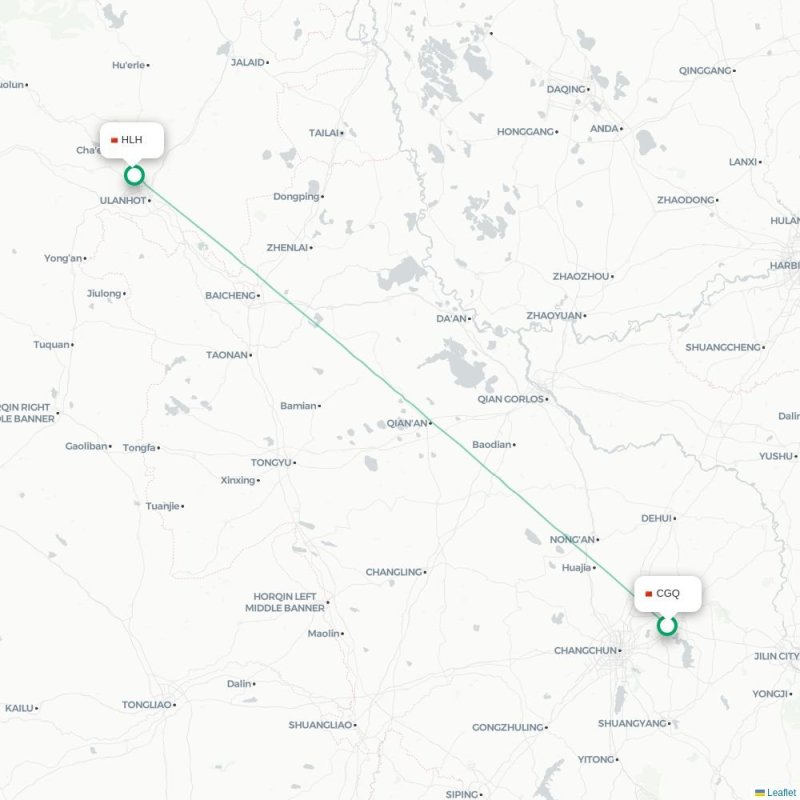 CGQ - HLH route map