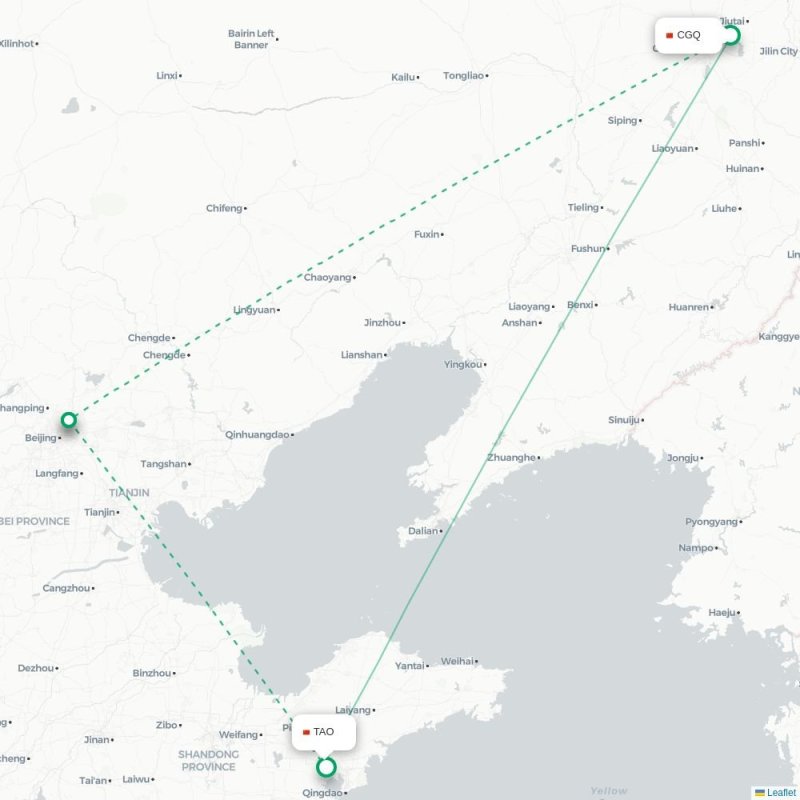 CGQ - TAO route map