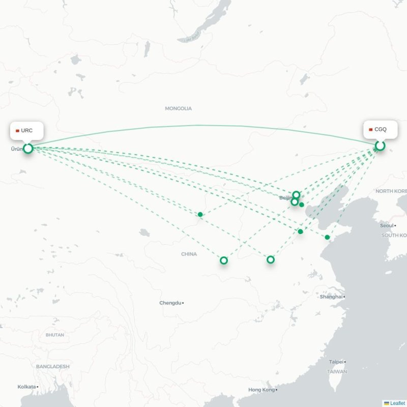 CGQ - URC route map