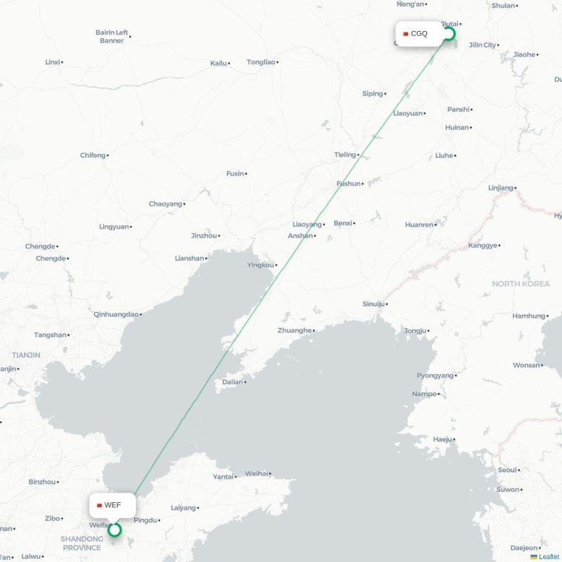 CGQ - WEF route map