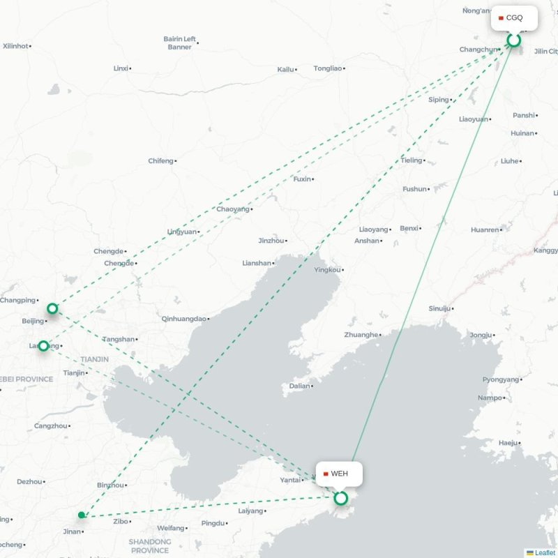 CGQ - WEH route map