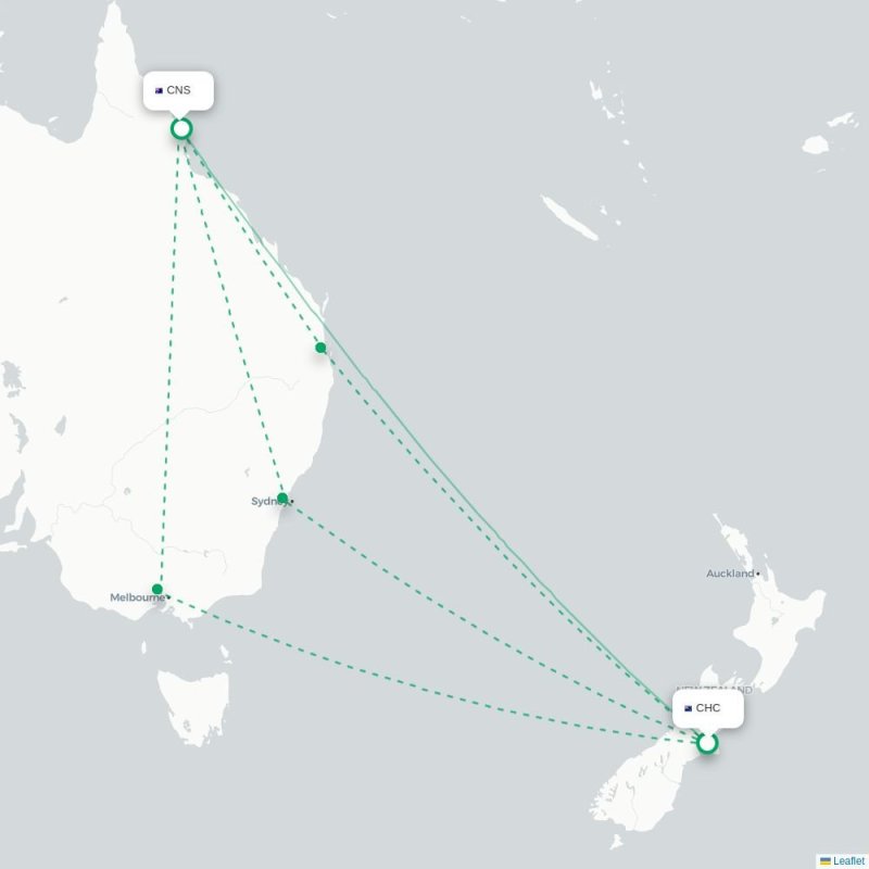 CHC - CNS route map