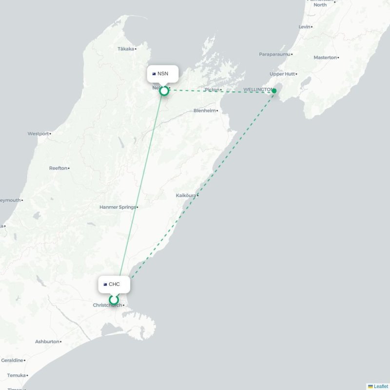 CHC - NSN route map