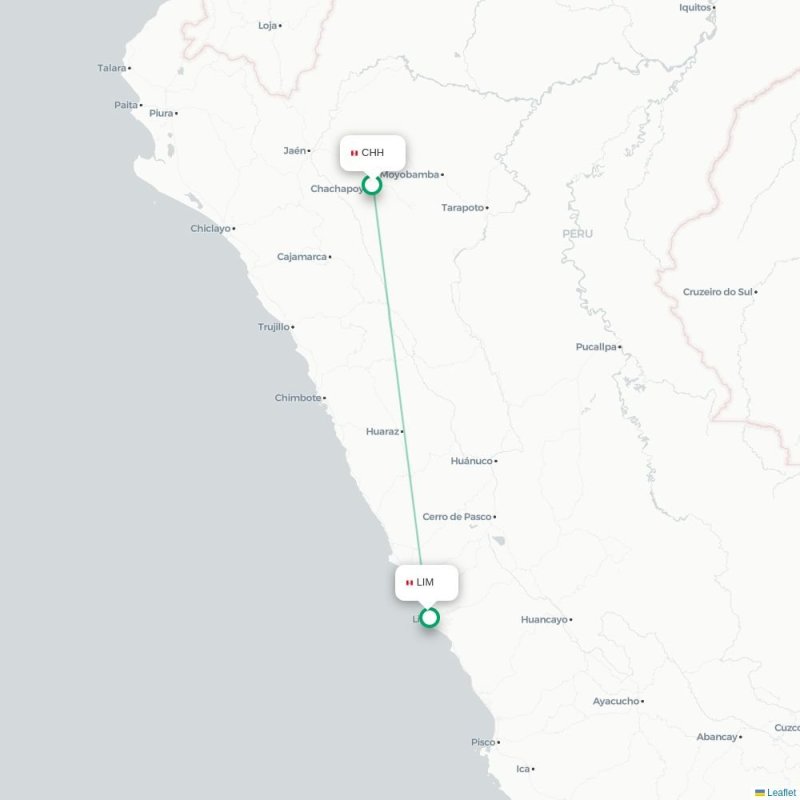 CHH - LIM route map