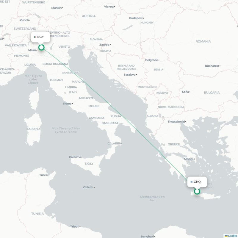 CHQ - BGY route map