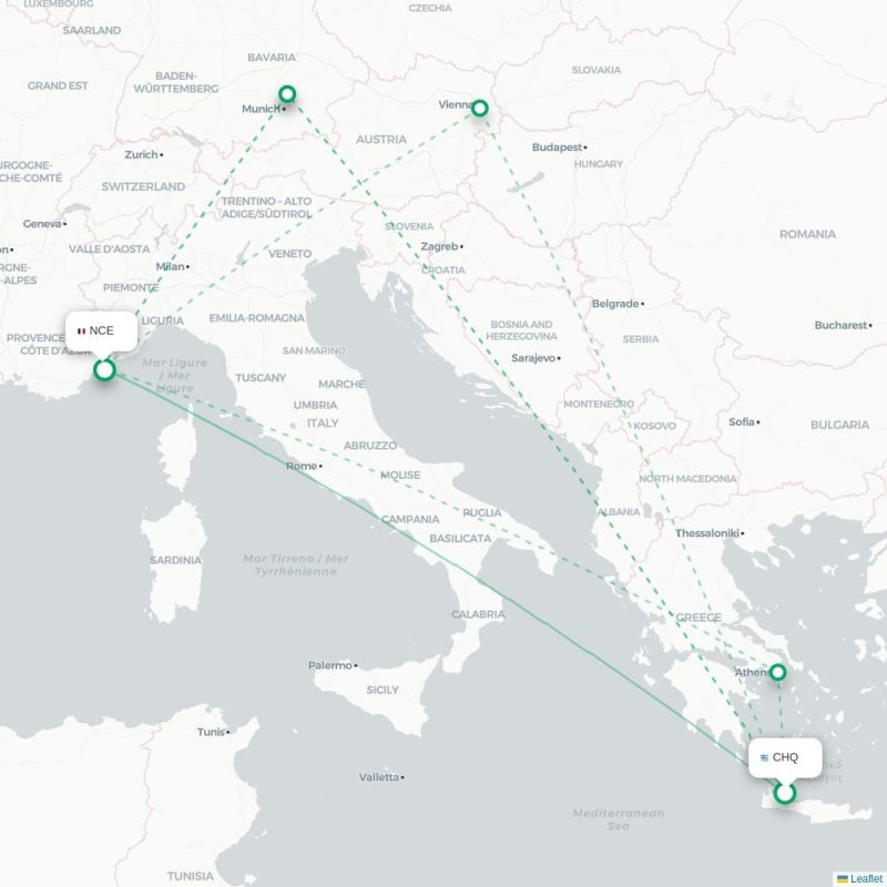 CHQ - NCE route map