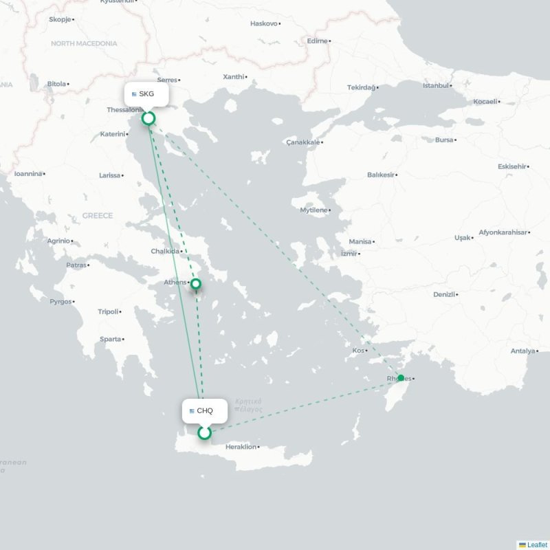CHQ - SKG route map