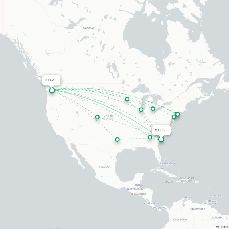 CHS - SEA route map