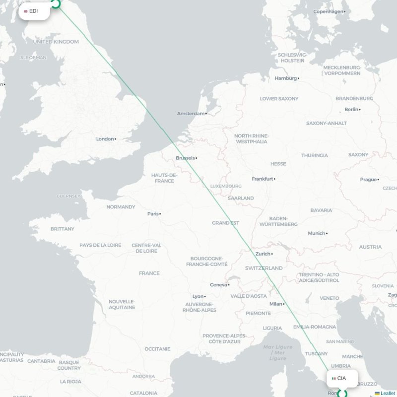 CIA - EDI route map