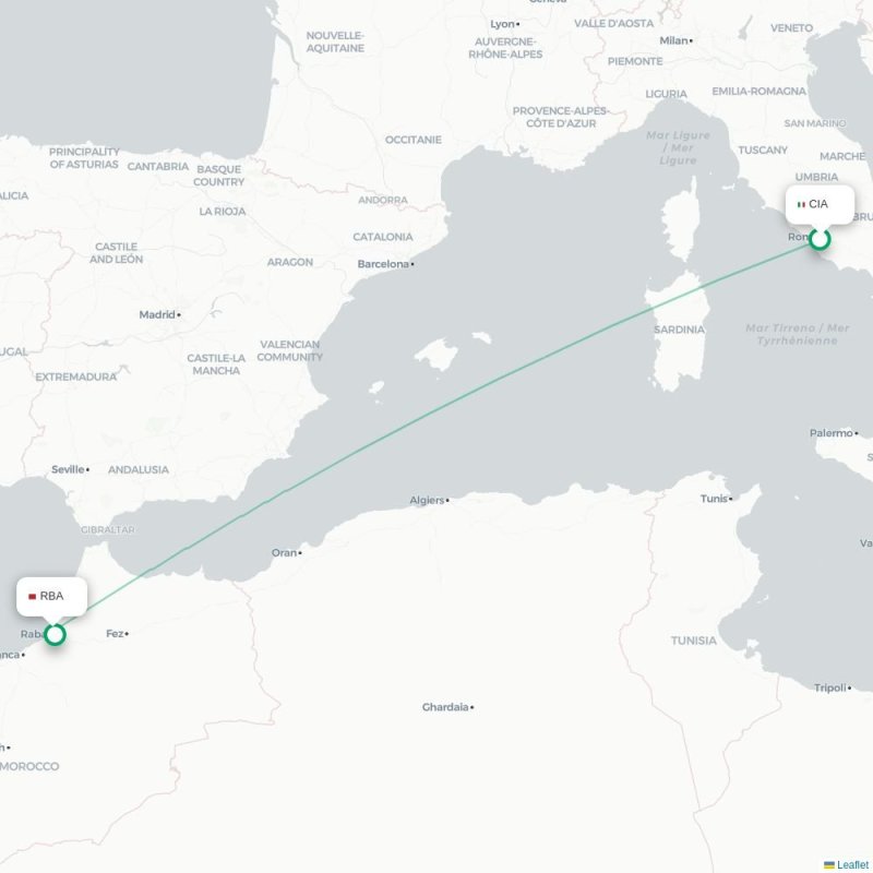 CIA - RBA route map