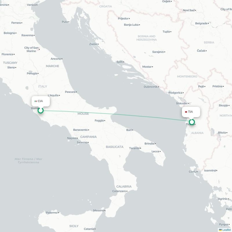 CIA - TIA route map