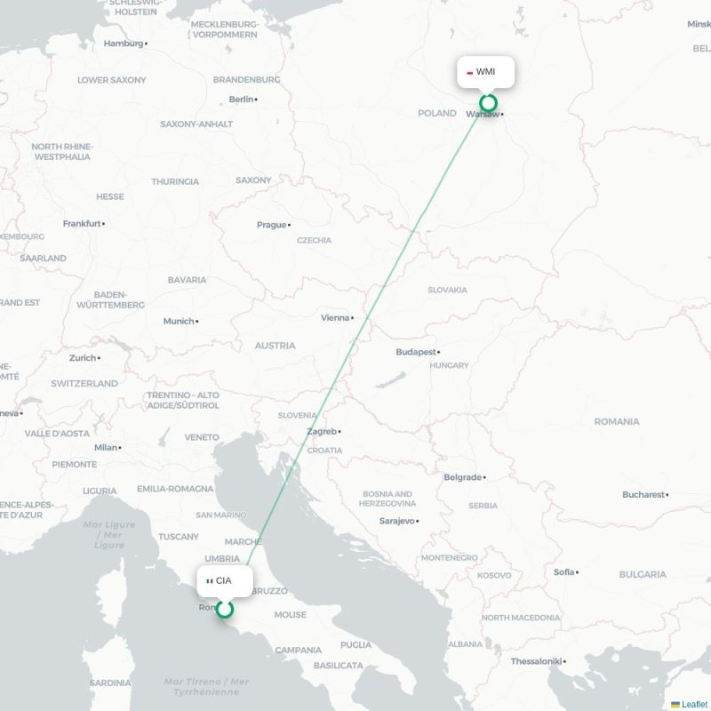 CIA - WMI route map