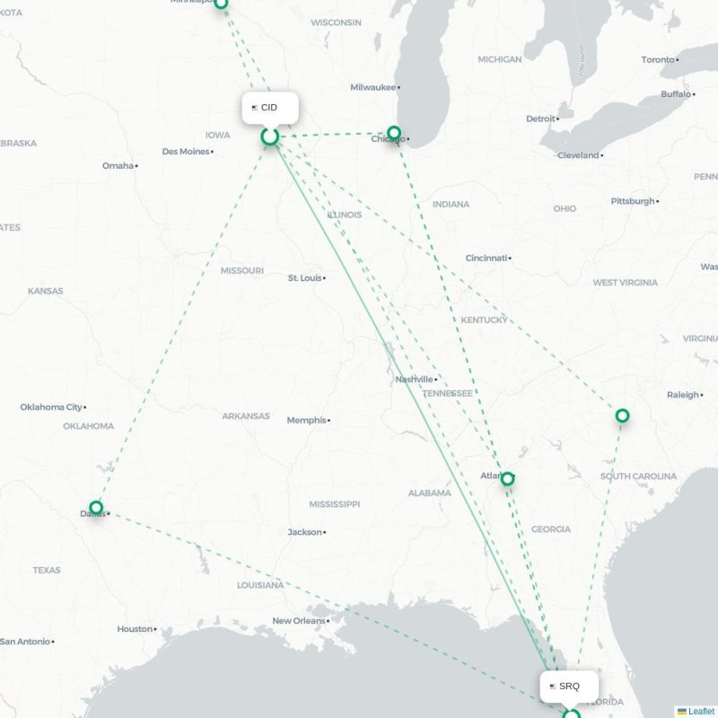 CID - SRQ route map