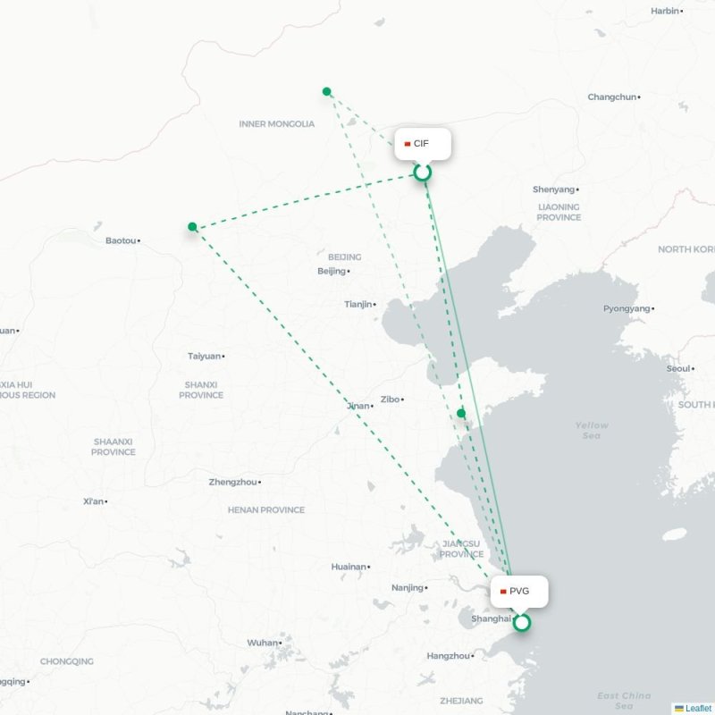 CIF - PVG route map
