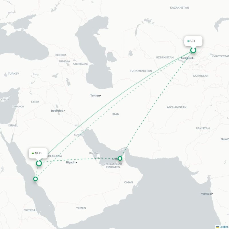 CIT - MED route map
