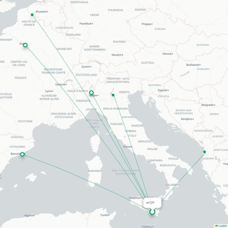 CIY - TIA route map