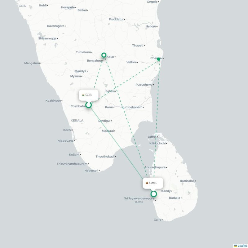 CJB - CMB route map