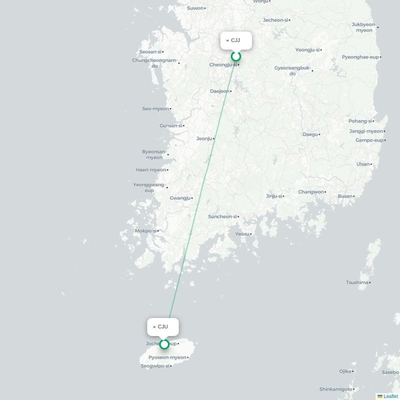 CJJ - CJU route map