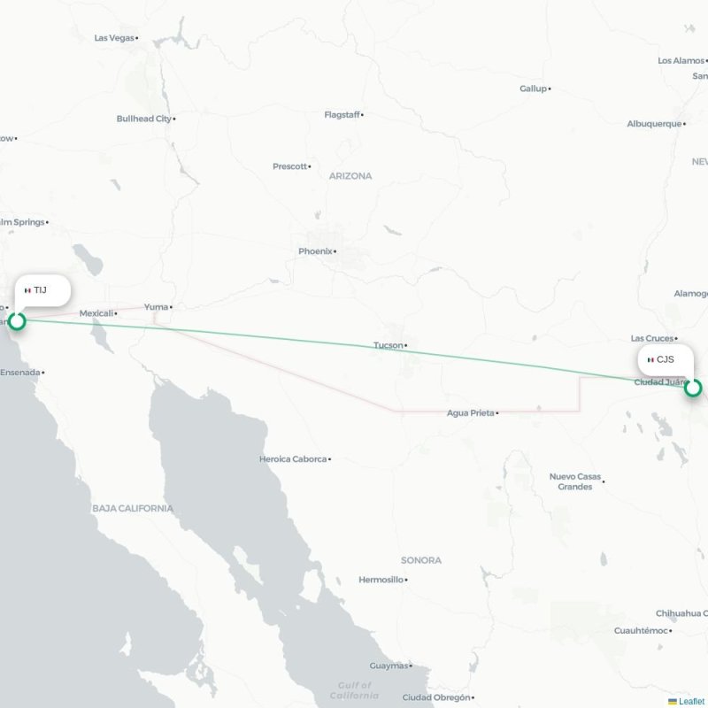 CJS - TIJ route map