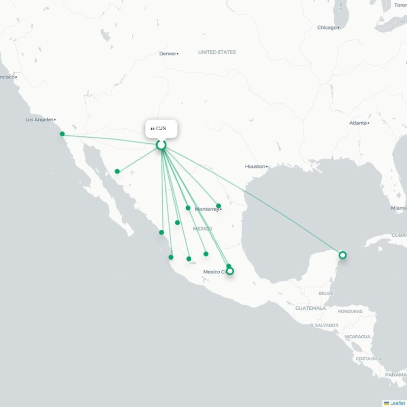 CJS - BJX route map