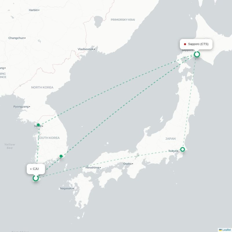 CJU - CTS route map