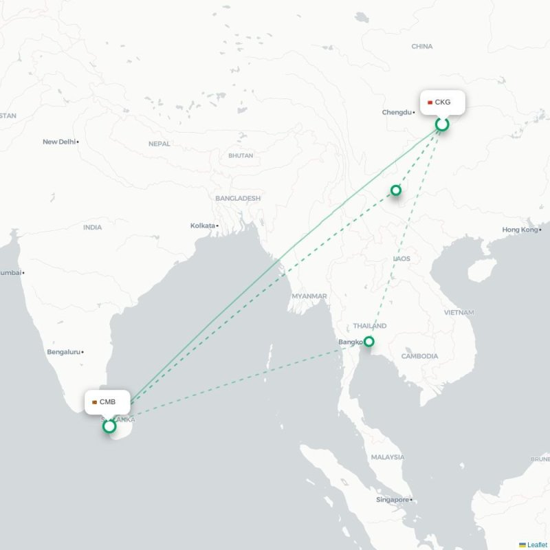 CKG - CMB route map