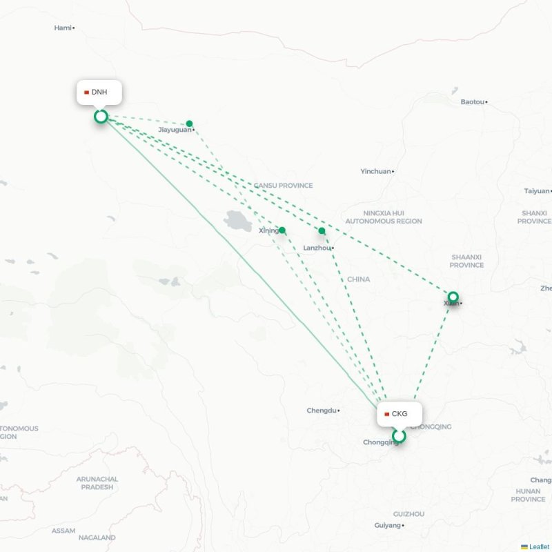 CKG - DNH route map