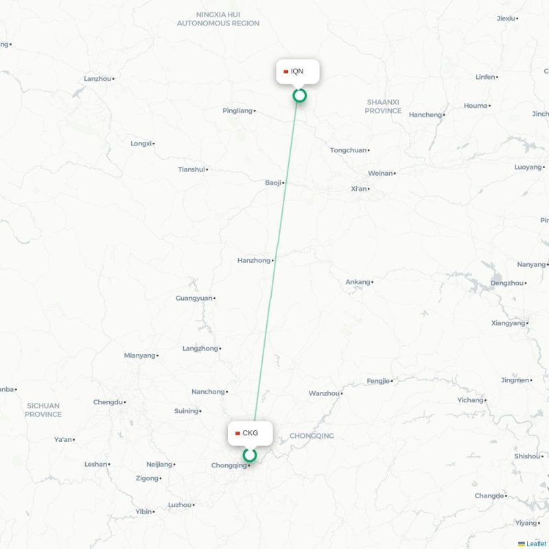 CKG - IQN route map