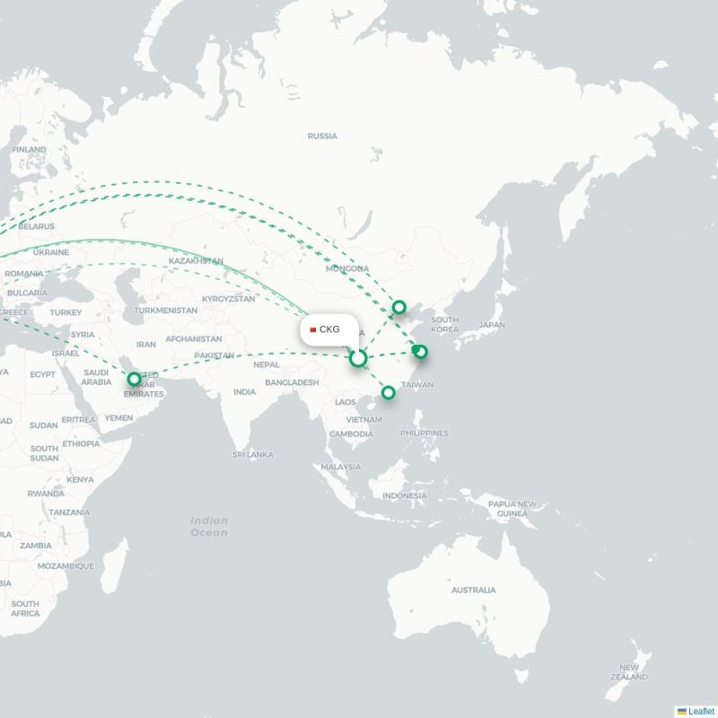 CKG - MAD route map